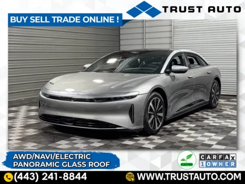Silver 2022 Lucid Air Grand Touring AWD Electric Sedan for sale in Sykesville, MD