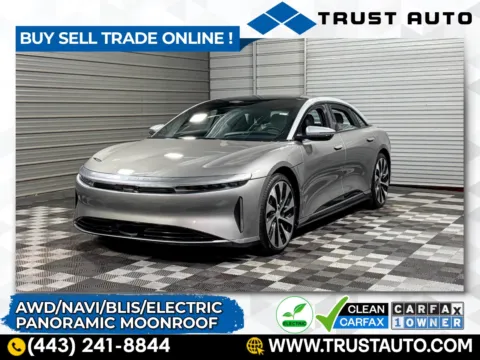 Silver 2023 Lucid Air Grand Touring AWD Electric Sedan for sale in Sykesville, MD