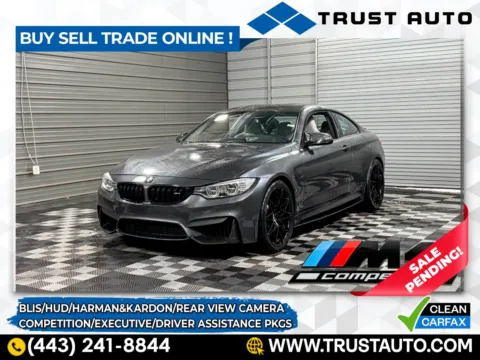 Gray 2016 BMW M4 Sport Coupe w/Executive/Competition/Driver Assistance Plus/Light for sale in Sykesville, MD