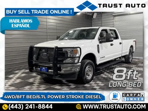 White 2022 Ford Super Duty F-250 SRW XL 4WD Crew Cab 8FT Long Bed 6.7L Diesel Pickup Truck for sale in Sykesville, MD