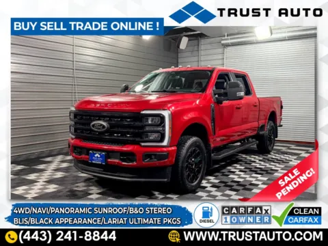 Red 2023 Ford Super Duty F-350 SRW LARIAT 4WD Crew Cab Power Stroke Ho Diesel Pickup Truck w/Black for sale in Sykesville, MD