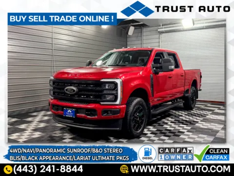 Red 2023 Ford Super Duty F-350 SRW LARIAT 4WD Crew Cab Power Stroke Ho Diesel Pickup Truck w/Black Appearance/Lariat Ultimate Pkgs for sale in Sykesville, MD
