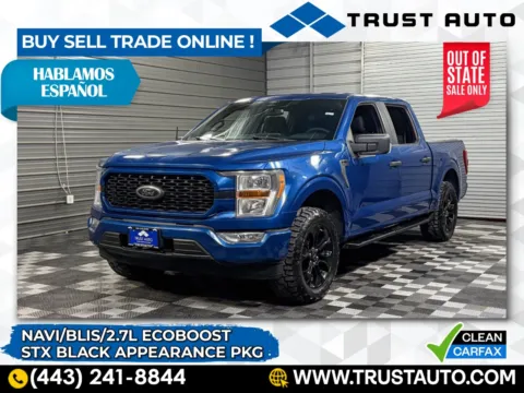 Blue 2022 Ford F-150 XL SuperCrew 2.7L Ecoboost Pickup Truck for sale in Sykesville, MD