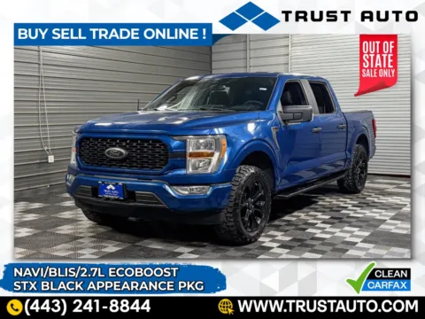 Blue 2022 Ford F-150 XL SuperCrew 2.7L Ecoboost Pickup Truck for sale in Sykesville, MD