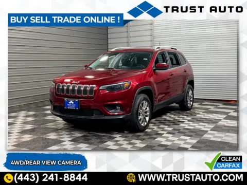 Red 2020 Jeep Cherokee Latitude Plus 4WD SUV for sale in Sykesville, MD