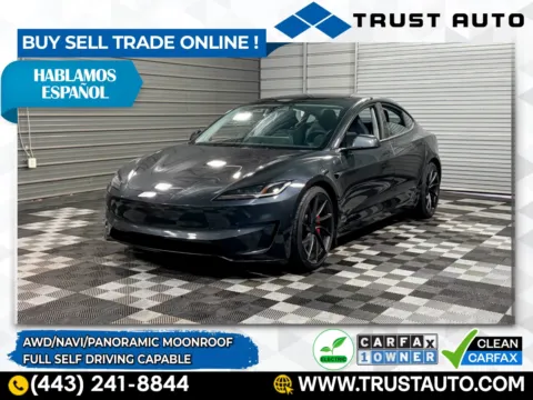 Gray 2025 Tesla Model 3 Performance AWD Dual Motor Electric Sedan for sale in Sykesville, MD