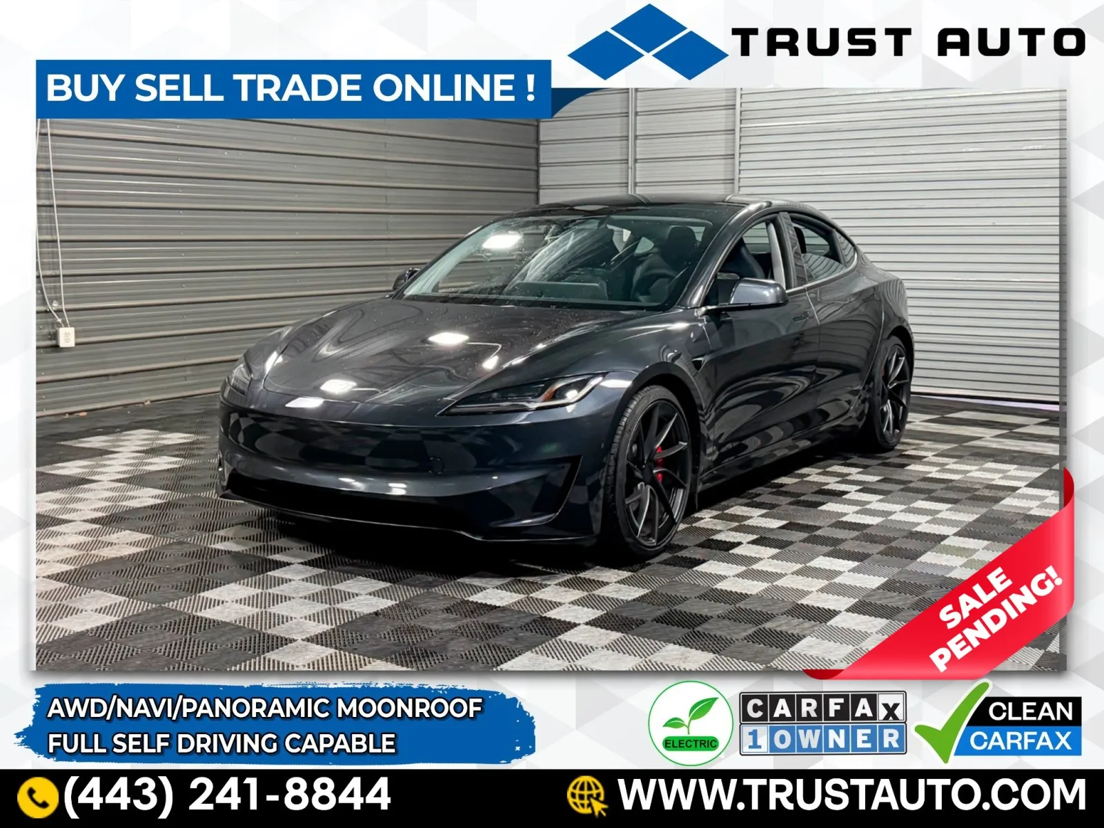 2025 Tesla Model 3 Performance AWD Dual Motor Electric Sedan for sale in Sykesville, MD