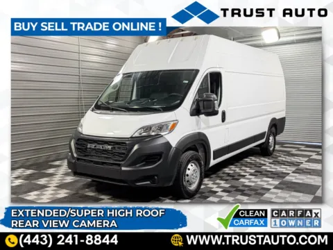 White 2023 Ram ProMaster 3500 Cargo 159''WB Super High Roof Extended Minivan/Van for sale in Sykesville, MD