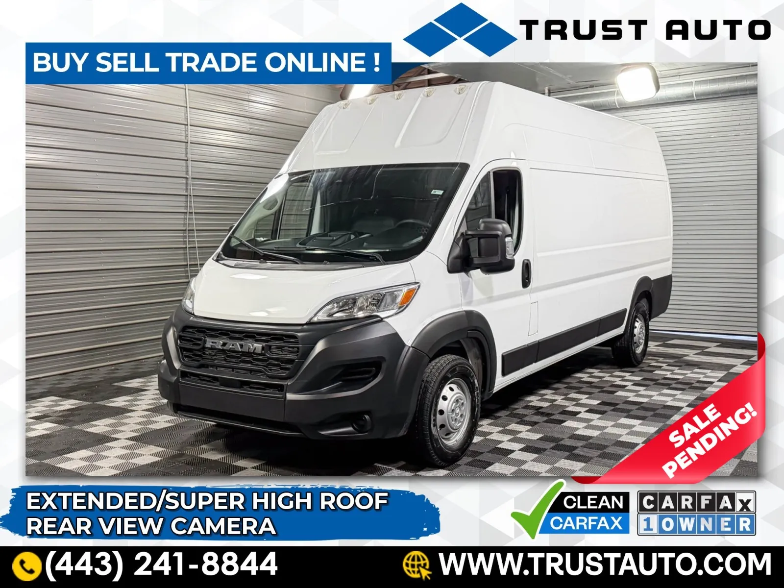 2023 Ram ProMaster 3500 Cargo 159''WB Super High Roof Extended Minivan/Van for sale in Sykesville, MD