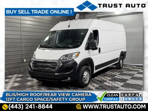 White 2023 Ram ProMaster 2500 Cargo 159''WB High Roof 12FT Minivan/Van for sale in Sykesville, MD