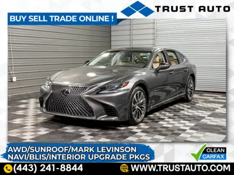 Gray 2018 Lexus LS 500 AWD Luxury Sedan w/Interior Upgrade Pkg for sale in Sykesville, MD