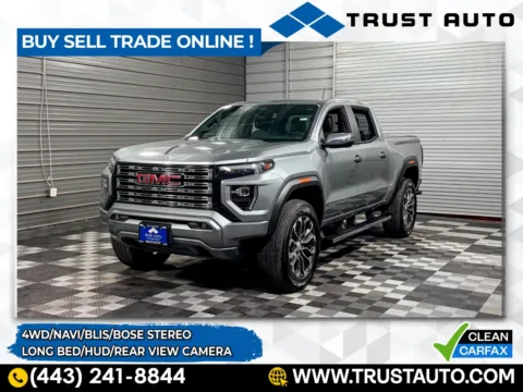 Gray 2023 GMC Canyon 4WD Denali Crew Cab Long Bed Pickup Truck for sale in Sykesville, MD