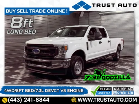 White 2022 Ford Super Duty F-250 SRW XL 4WD Crew Cab 8FT Long Bed Pickup Truck for sale in Sykesville, MD