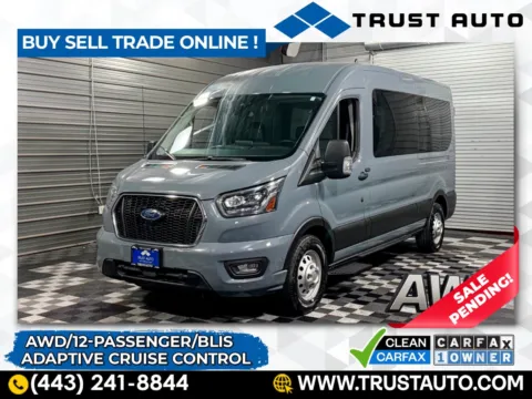 Gray 2021 Ford Transit T-350 12-Passenger XLT 148''WB AWD Medium Roof Minivan/Van for sale in Sykesville, MD