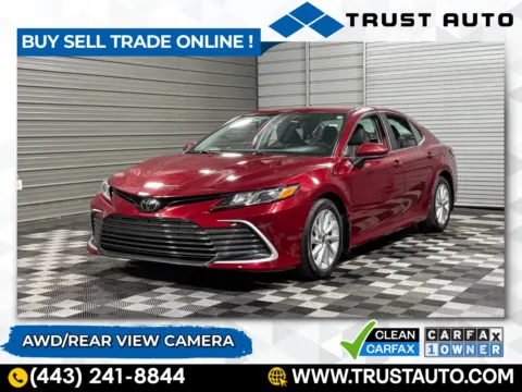 Red 2022 Toyota Camry LE AWD Sedan for sale in Sykesville, MD