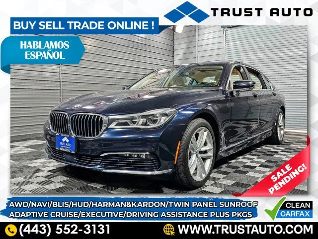 2016 BMW 7 Series 750i xDrive AWD Luxury Sedan w/Executive/Driving Assistance Plus for sale in Sykesville, MD