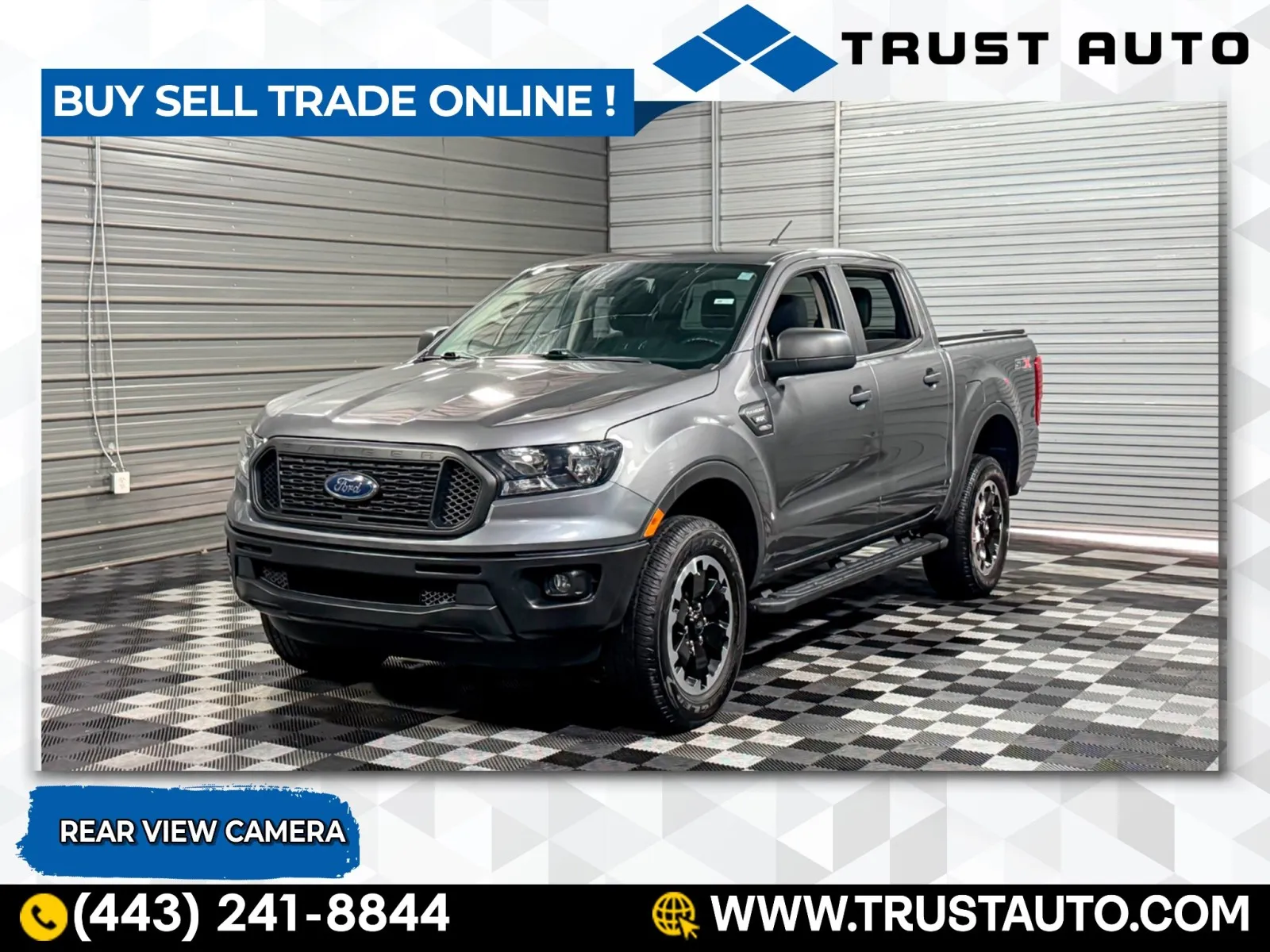 Gray 2021 Ford Ranger XL SuperCrew EcoBoost Pickup Truck for sale in Sykesville, MD