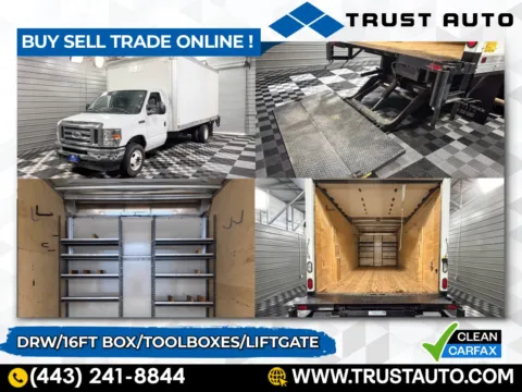 White 2021 Ford E-Series Chassis E-450 Super Duty 16FT High Box Truck w/Power Lift for sale in Sykesville, MD