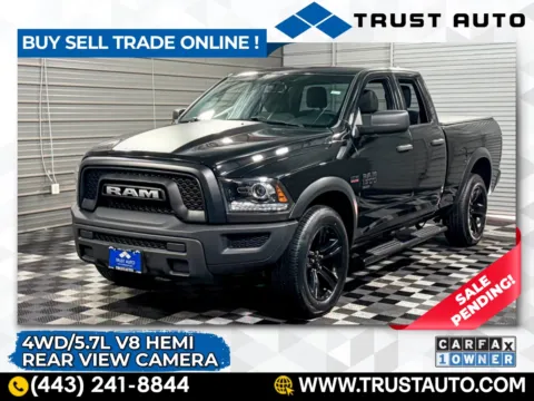 Black 2021 Ram 1500 Classic Warlock 4WD Quad Cab 5.7L V8 Hemi Pickup Truck for sale in Sykesville, MD