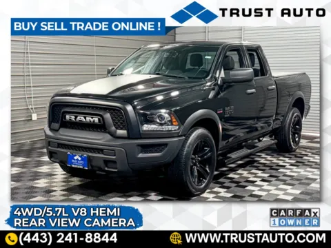 Black 2021 Ram 1500 Classic Warlock 4WD Quad Cab 5.7L V8 Hemi Pickup Truck for sale in Sykesville, MD