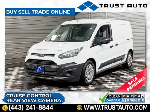 White 2017 Ford Transit Connect Cargo XL 121''LWB Minivan/Van w/Rear Symmetrical Doors for sale in Sykesville, MD