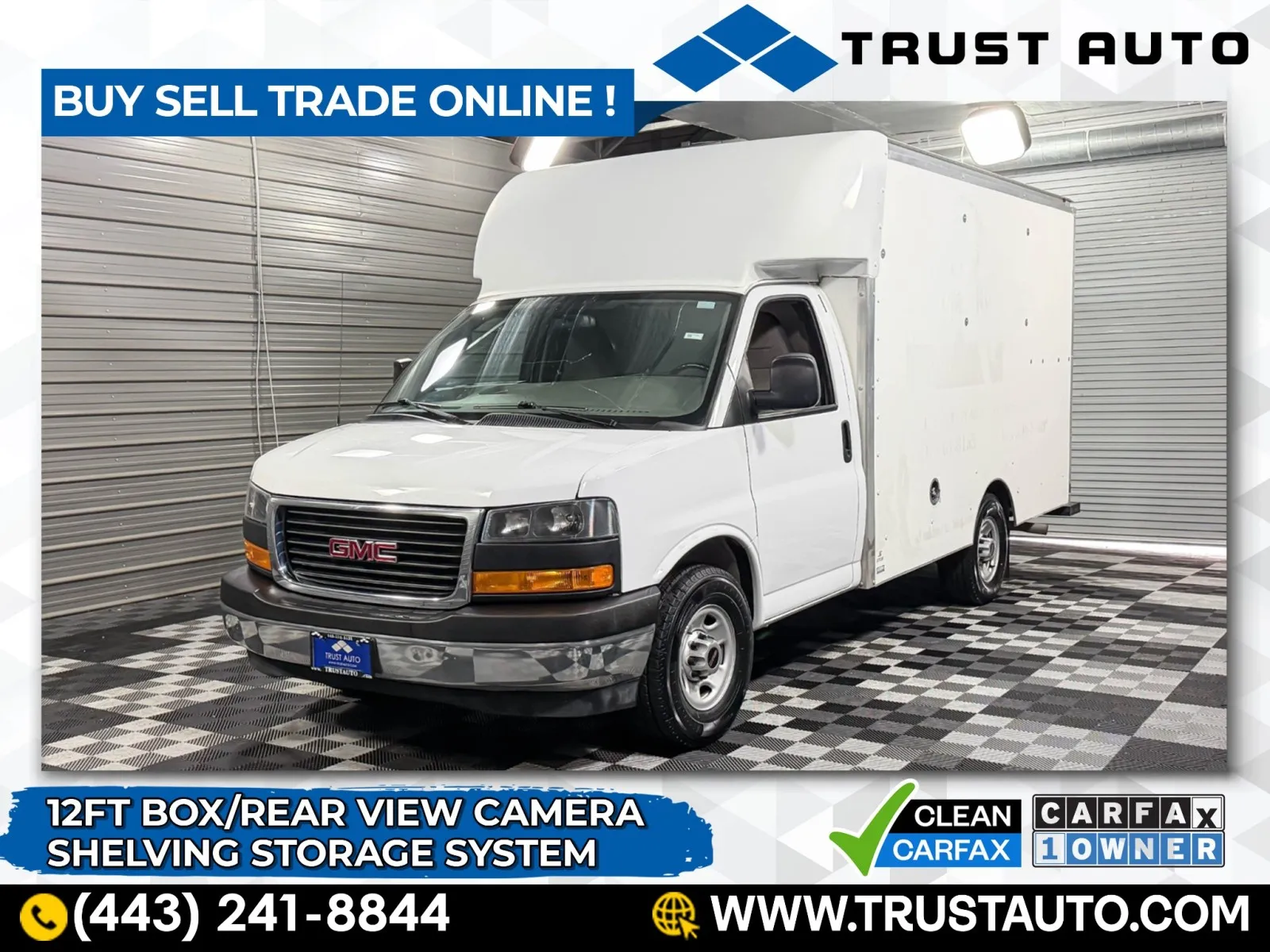 White 2021 GMC Savana 3500 Cutaway 139''WB 12FT Box Commercial/Utility/Service/Van for sale in Sykesville, MD