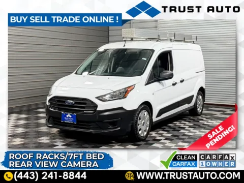 White 2022 Ford Transit Connect Cargo XL LWB 121''WB Minivan/Van w/Roof Racks for sale in Sykesville, MD