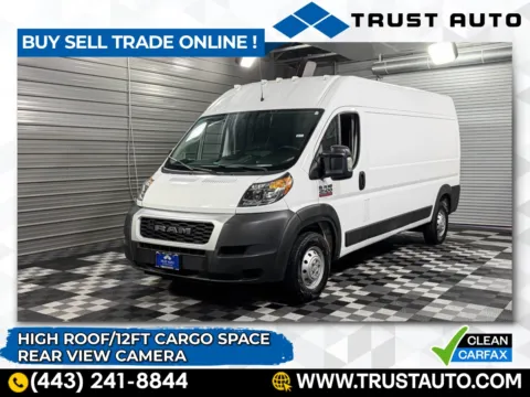 White 2021 Ram ProMaster 2500 Cargo 159''WB High Roof Minivan/Van for sale in Sykesville, MD