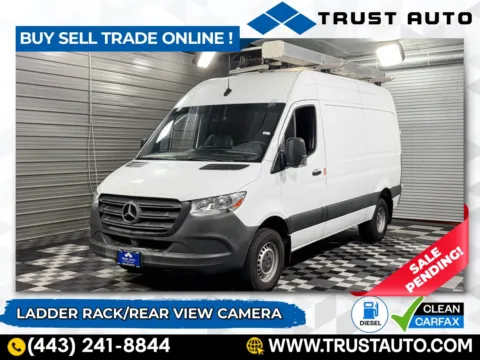 White 2021 Mercedes-Benz Sprinter 3500XD Cargo 144''WB High Roof Diesel Minivan/Van for sale in Sykesville, MD
