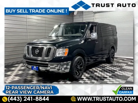Black 2021 Nissan NV3500 HD 12-Passenger SV V6 Low Roof Minivan/Van for sale in Sykesville, MD