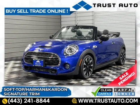 Blue 2020 MINI Convertible Cooper S Soft-Top Convertible for sale in Sykesville, MD