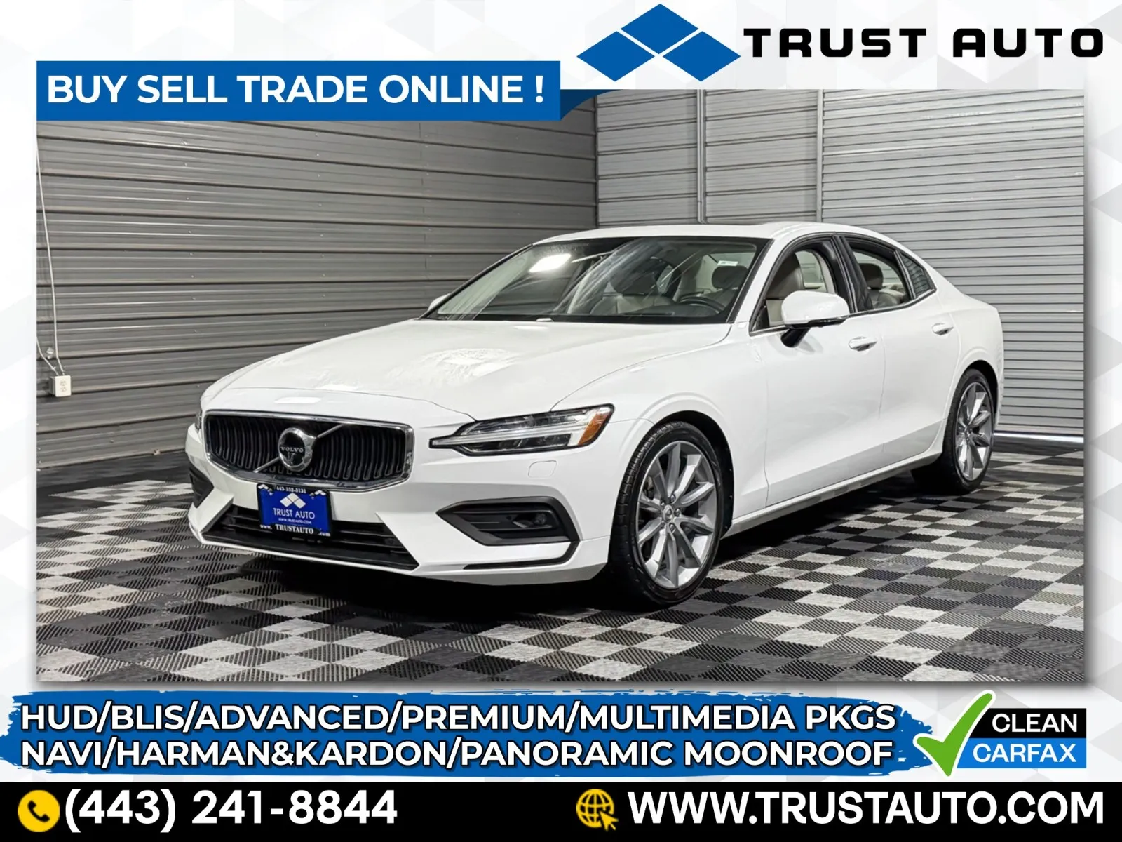 White 2019 Volvo S60 T5 Momentum 4-Door Sedan w/Premium Pkg for sale in Sykesville, MD