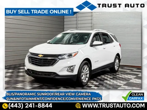 White 2018 Chevrolet Equinox LT SUV w/Sun & Infotainment/Confidence & Convenience Pkgs for sale in Sykesville, MD