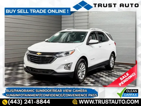 White 2018 Chevrolet Equinox LT SUV w/Sun & Infotainment/Confidence & Convenience Pkgs for sale in Sykesville, MD