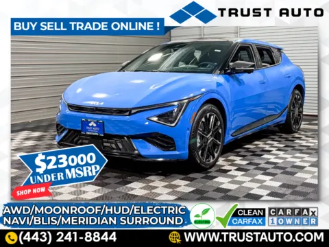 Blue 2025 Kia EV6 GT-Line AWD Electric Luxury SUV for sale in Sykesville, MD