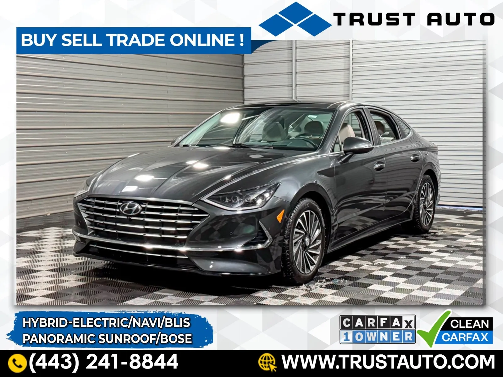 Gray 2023 Hyundai Sonata Limited Hybrid-Electric 4-Door Sedan for sale in Sykesville, MD