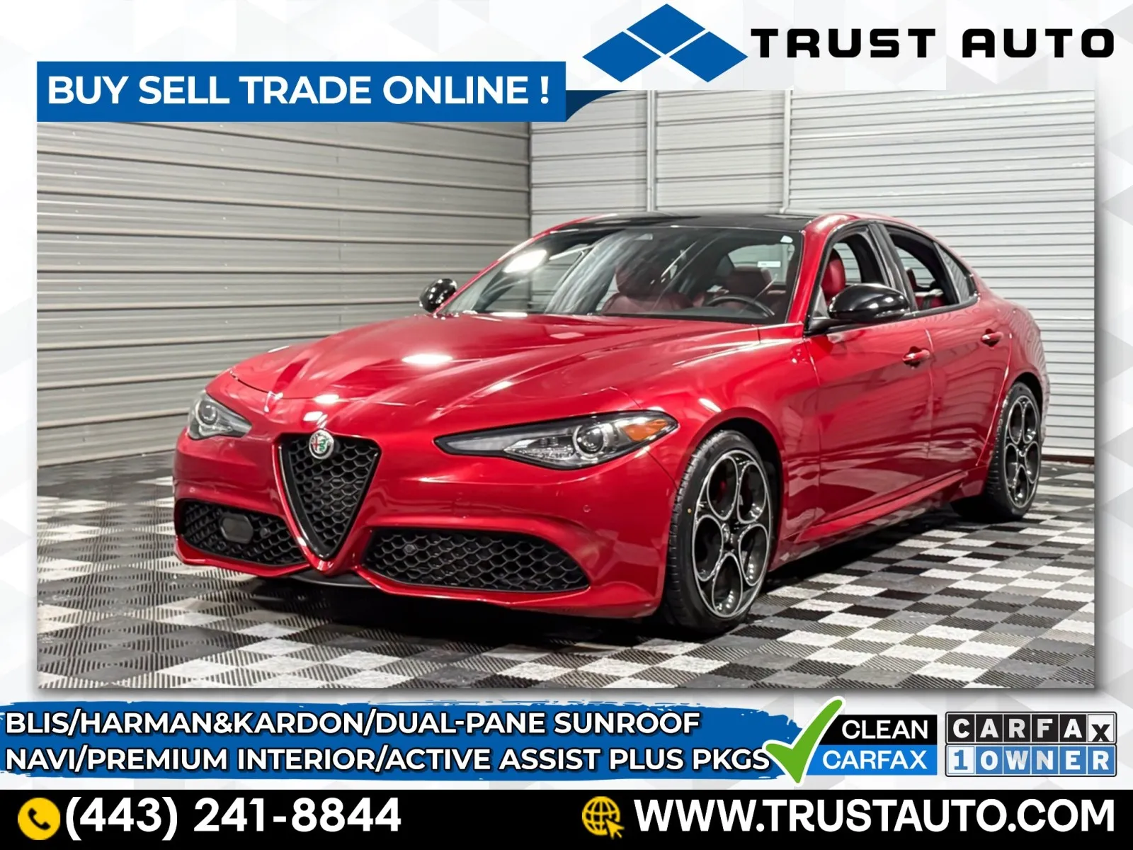 Red 2023 Alfa Romeo Giulia Veloce Sedan for sale in Sykesville, MD
