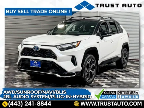Black 2023 Toyota RAV4 Prime XSE AWD Plug-In-Hybrid SUV for sale in Sykesville, MD