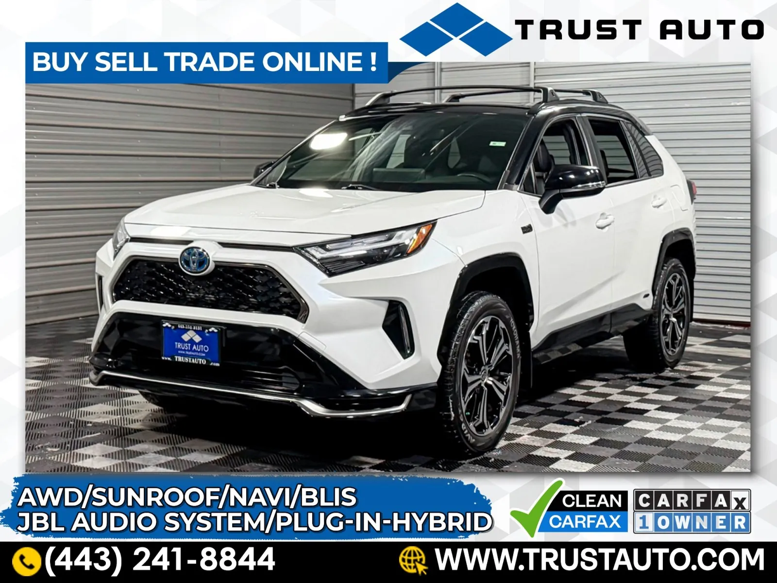 Black 2023 Toyota RAV4 Prime XSE AWD Plug-In-Hybrid SUV for sale in Sykesville, MD
