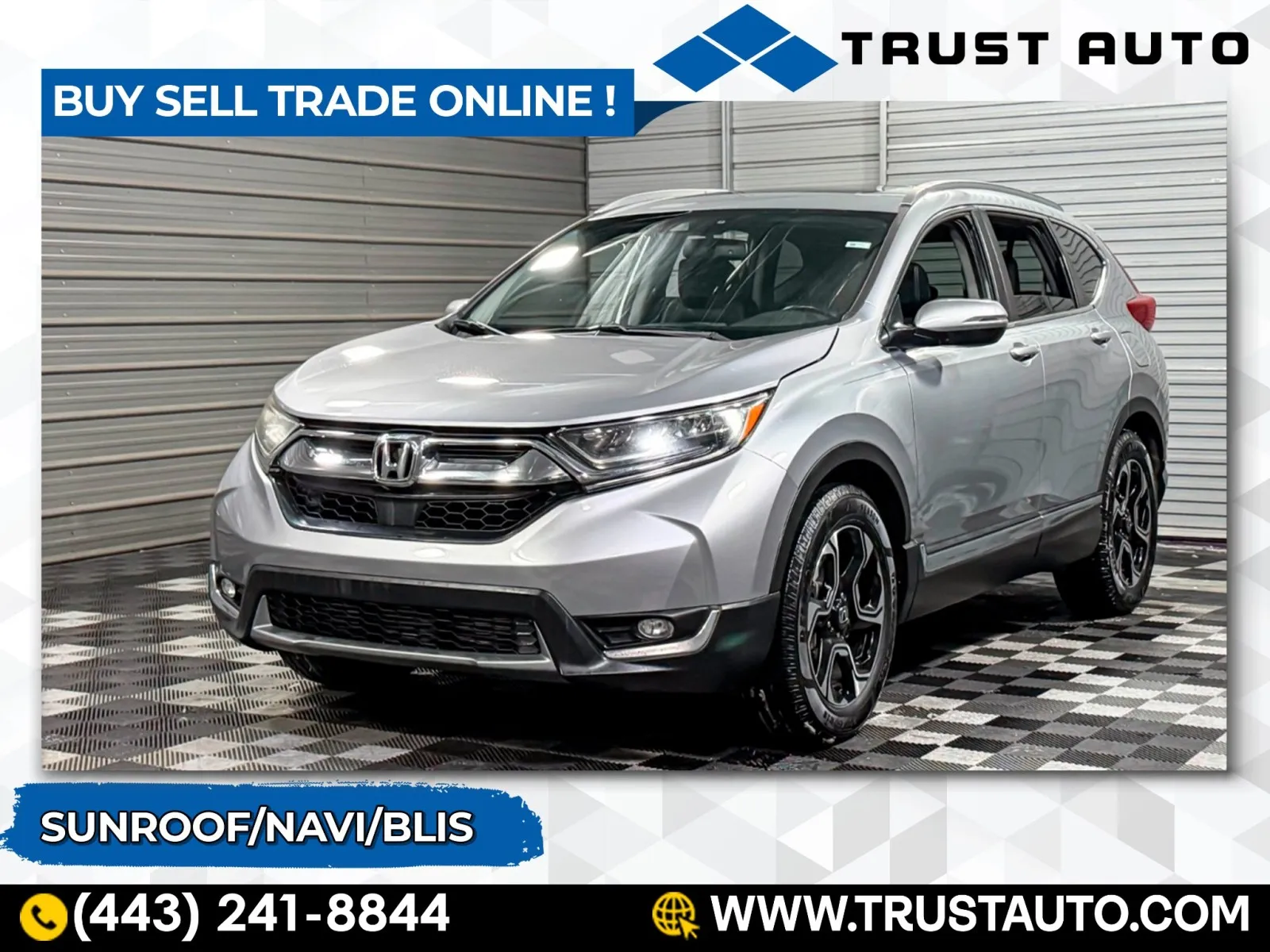 Silver 2018 Honda CR-V Touring SUV for sale in Sykesville, MD