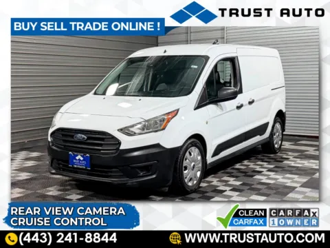 White 2019 Ford Transit Cargo Connect XL 121''LWB Minivan/Van w/Rear Symmetrical Doors for sale in Sykesville, MD