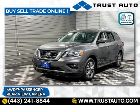 Gray 2017 Nissan Pathfinder SV 4WD 7-Passenger SUV for sale in Sykesville, MD