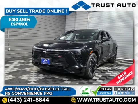 Black 2024 Chevrolet Blazer EV eAWD RS Electric Luxury SUV for sale in Sykesville, MD