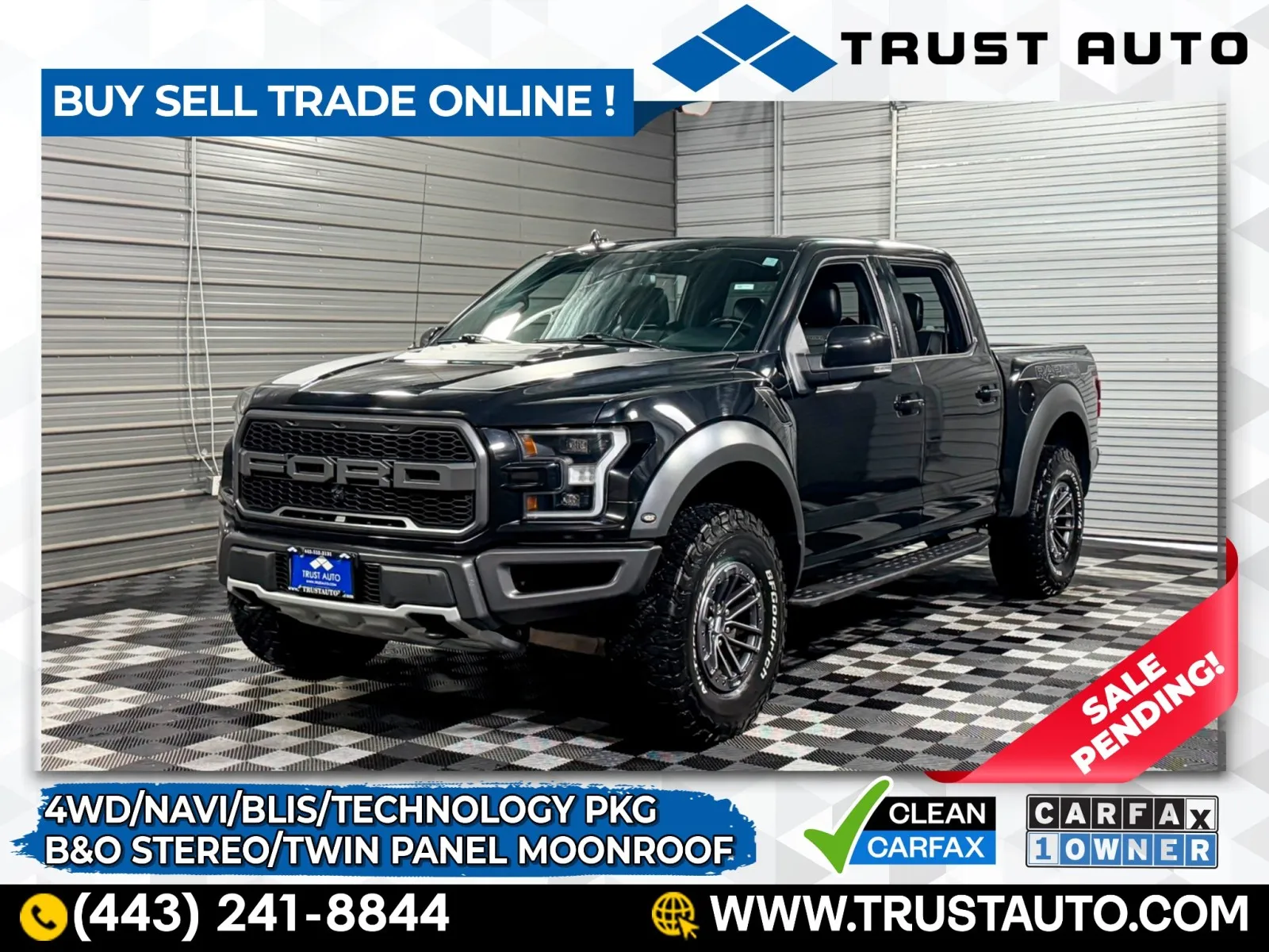 2019 Ford F-150 Raptor 4WD SuperCrew Pickup Truck for sale in Sykesville, MD