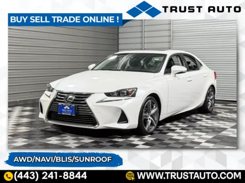 White 2017 Lexus IS 300 AWD Sedan for sale in Sykesville, MD