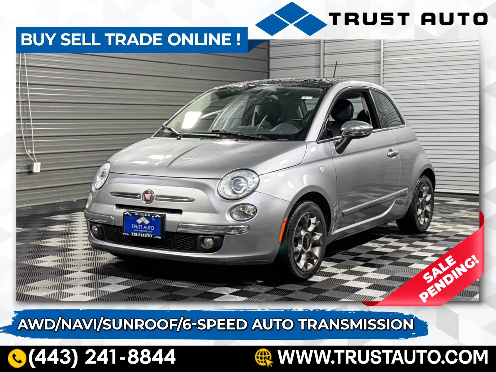 2017 Fiat 500 Lounge Hatchback for sale in Sykesville, MD
