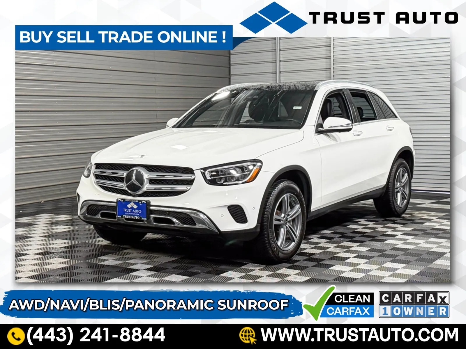 White 2022 Mercedes-Benz GLC 300 4MATIC AWD SUV for sale in Sykesville, MD