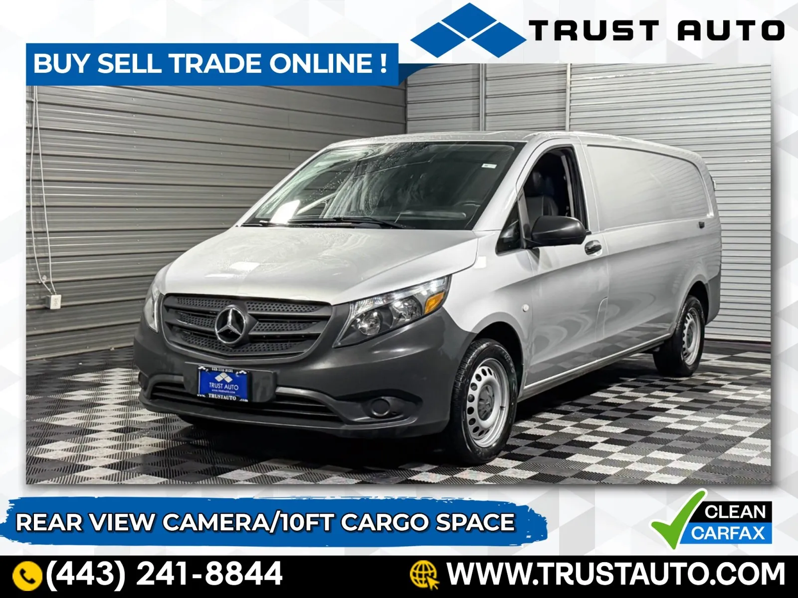 Silver 2020 Mercedes-Benz Metris Cargo 135''WB Standard Roof Minivan/Van for sale in Sykesville, MD