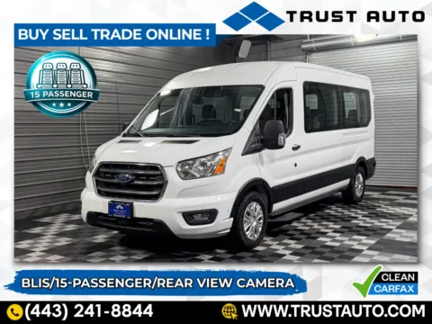 White 2020 Ford Transit T-350 15-Passenger XLT 148''WB Medium Roof Minivan/Van for sale in Sykesville, MD