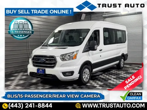 White 2020 Ford Transit T-350 15-Passenger XLT 148''WB Medium Roof Minivan/Van for sale in Sykesville, MD